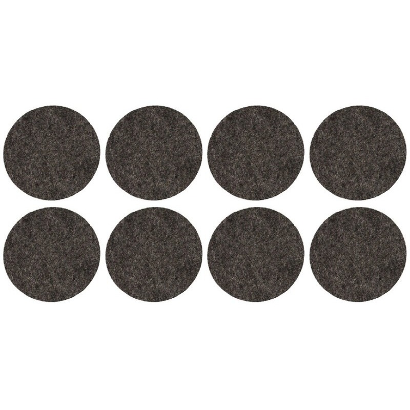 48x zwarte ronde vloerviltjesjes/antislip noppen 2,6 cm